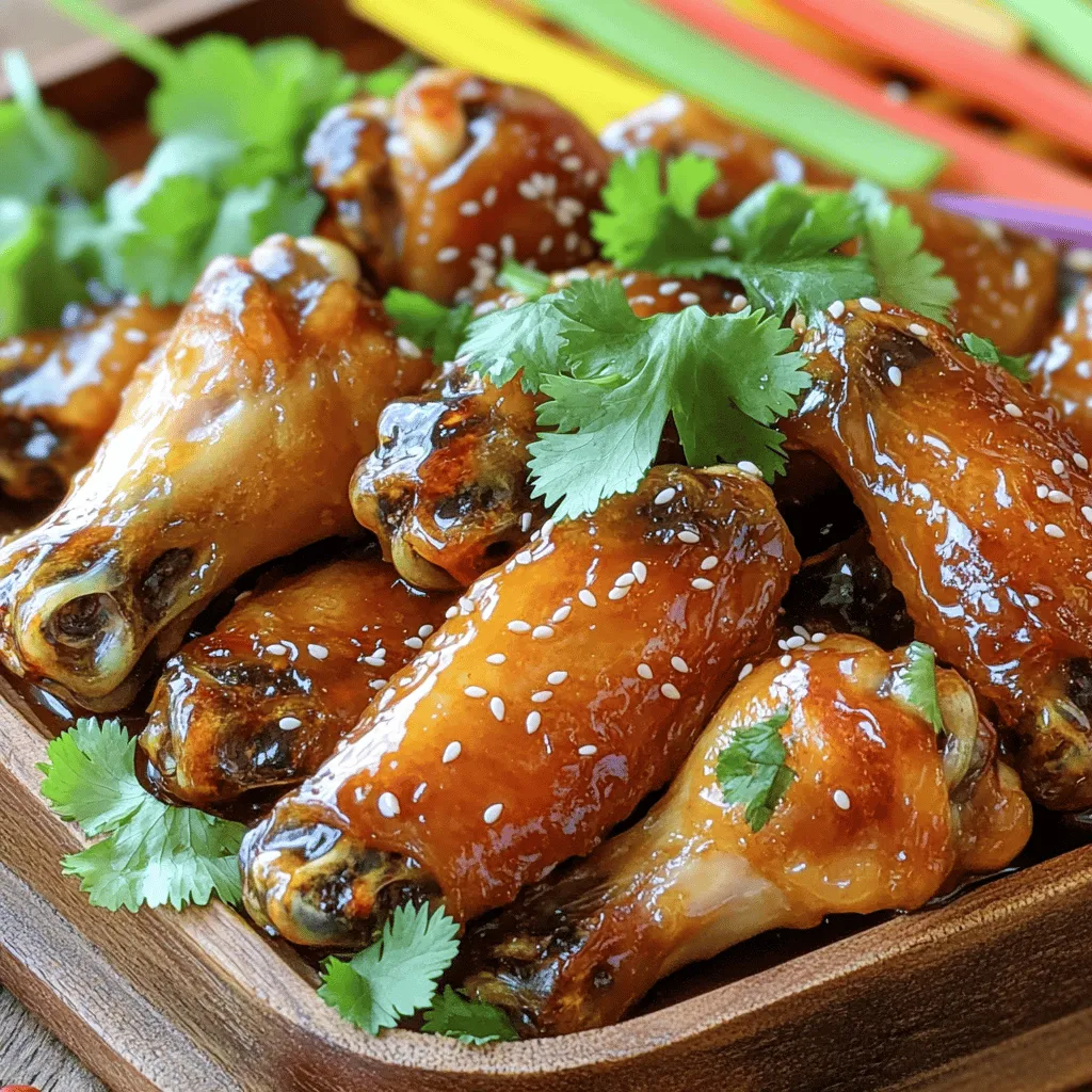 Sticky Honey Garlic Chicken Wings Tasty Dinner Treat