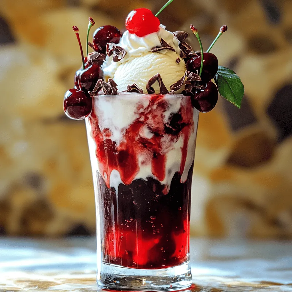 Cherry Vanilla Cola Float Delightful Summer Treat