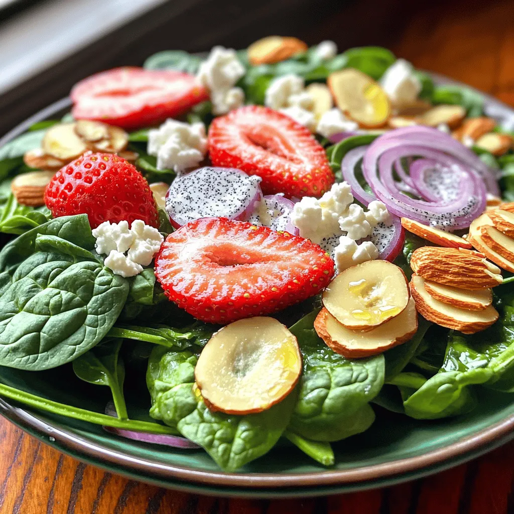 Spinach Strawberry Salad with Poppy Seed Dressing Delight