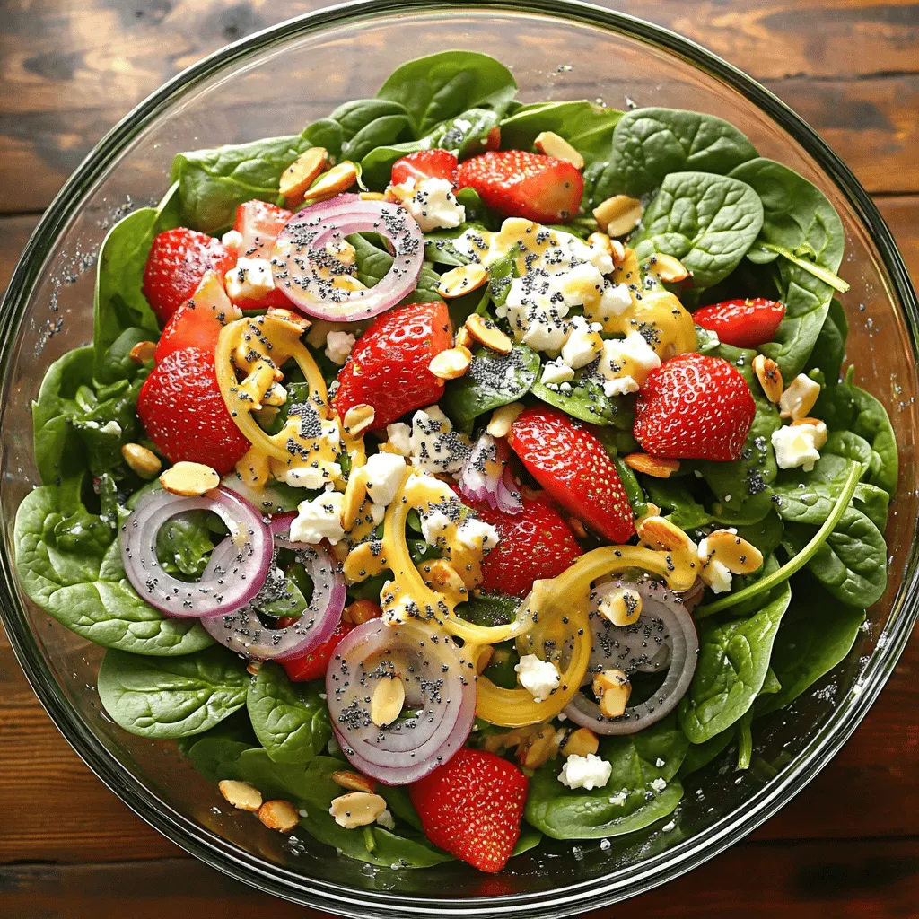 Strawberry Spinach Poppy Seed Salad Fresh and Bright