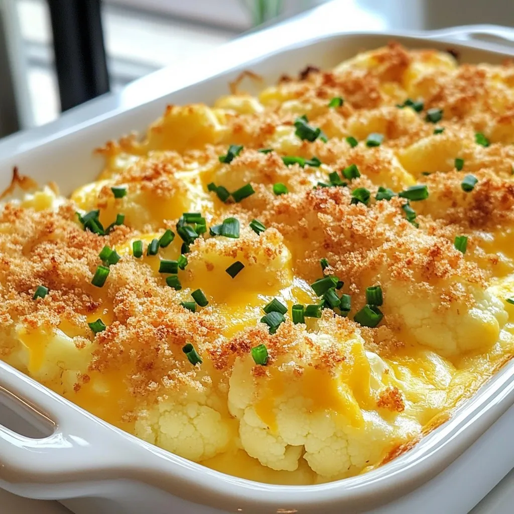 Cheesy Cauliflower Casserole Creamy and Simple Dish
