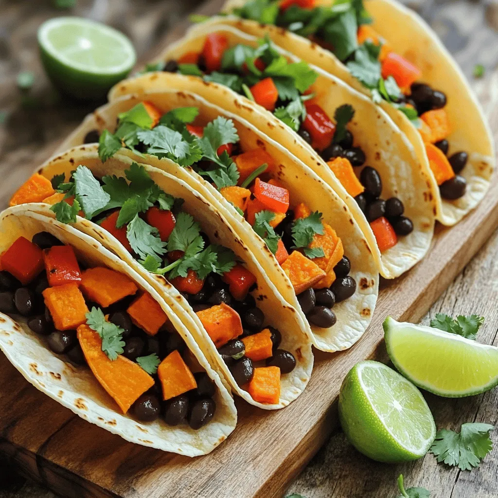 Savory Sweet Potato Black Bean Tacos Recipe