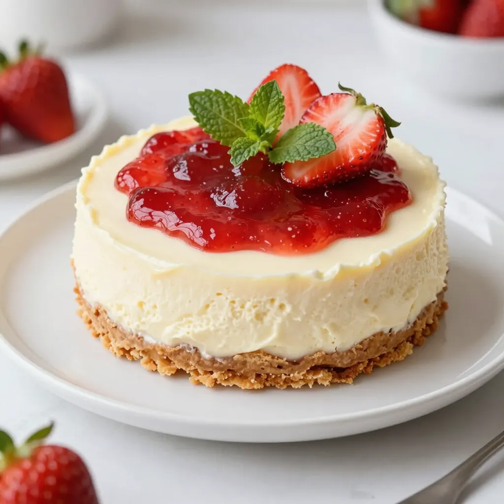 No-Bake Strawberry Cheesecake Creamy Delight Recipe