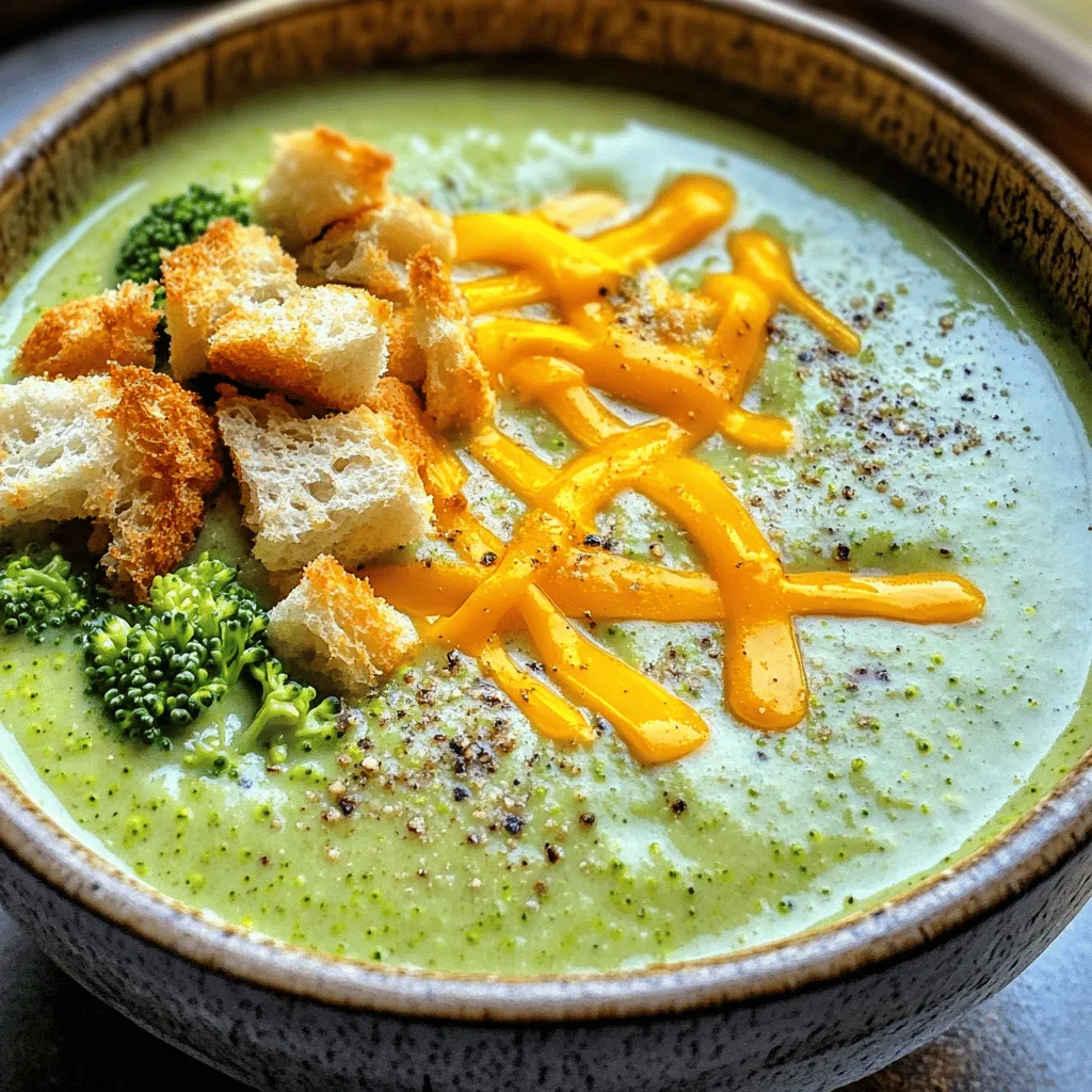 Creamy Broccoli Cheddar Soup Savory and Rich Delight