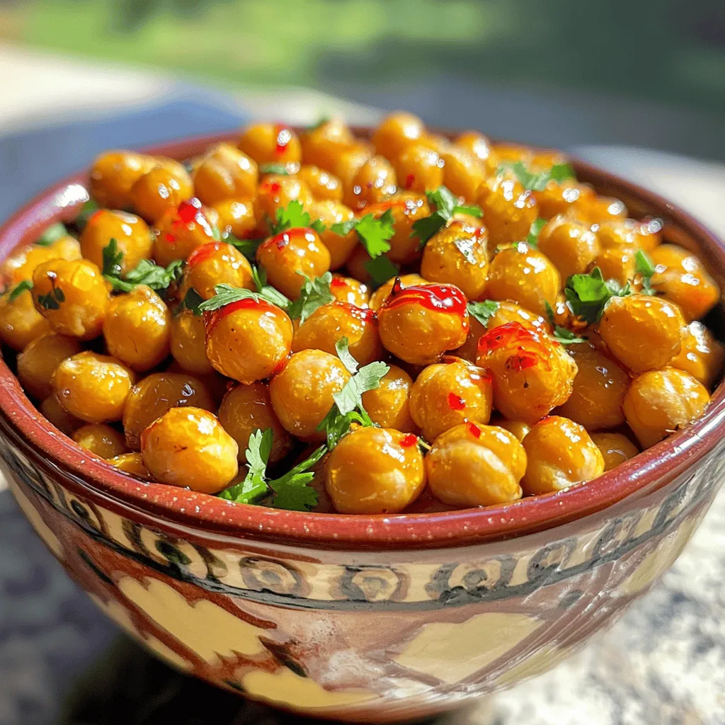 Honey Sriracha Roasted Chickpeas Flavorful Snack Idea