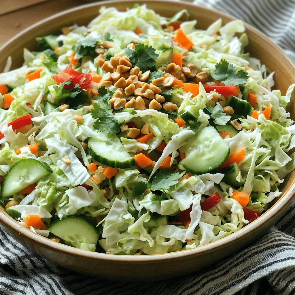 Crunchy Cabbage Cucumber Salad Fresh and Zesty Dish