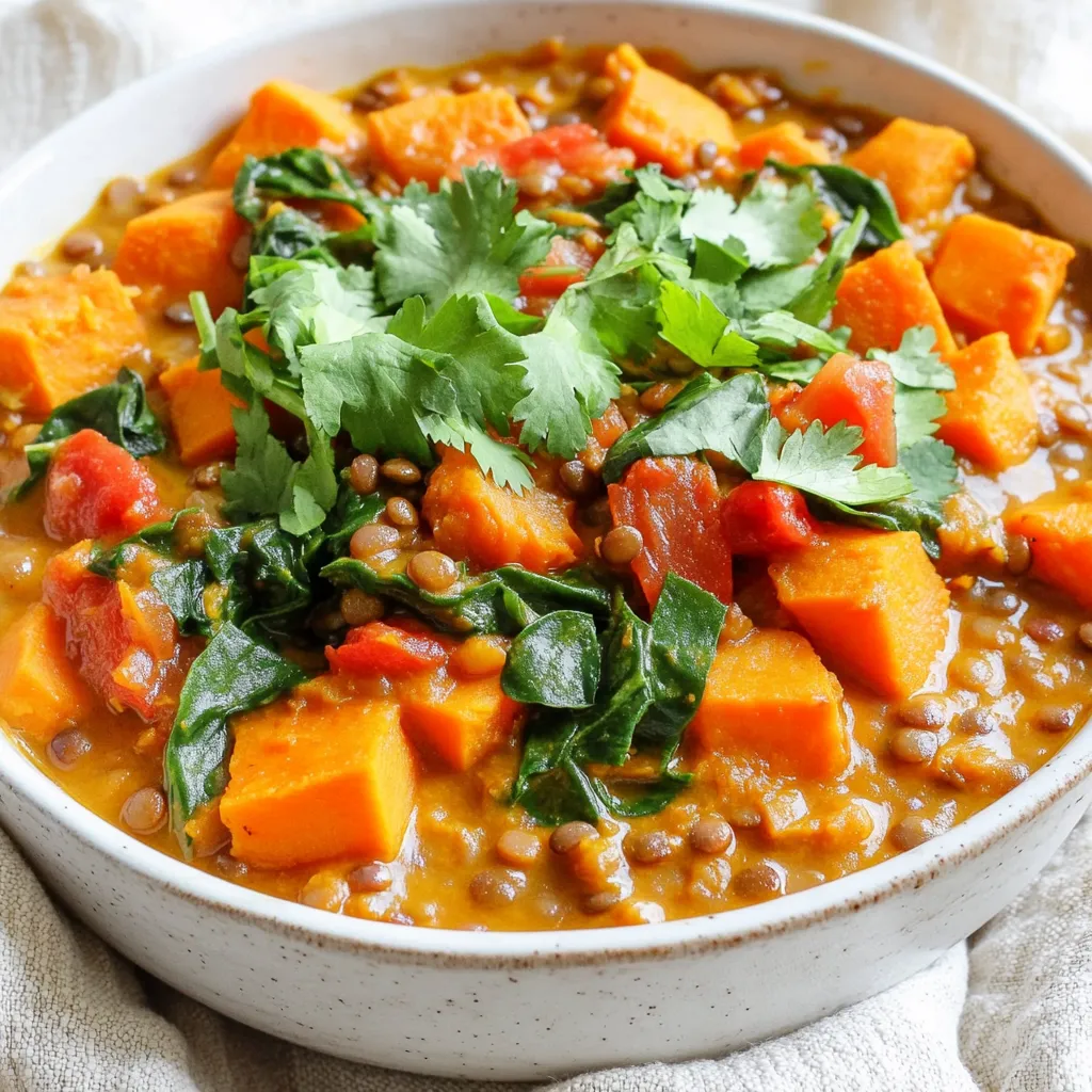 Slow Cooker Sweet Potato Lentil Curry Delight