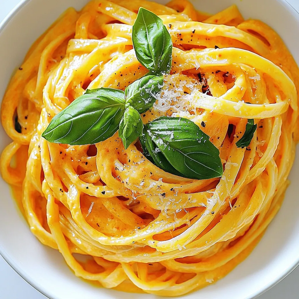Roasted Red Pepper Creamy Pasta Irresistible Delight