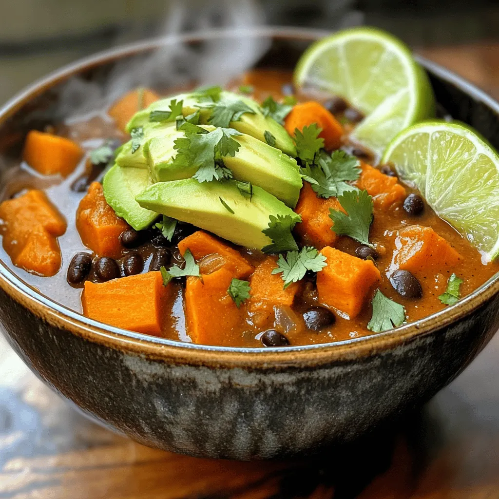 Sweet Potato Black Bean Chili Cozy and Comforting Meal