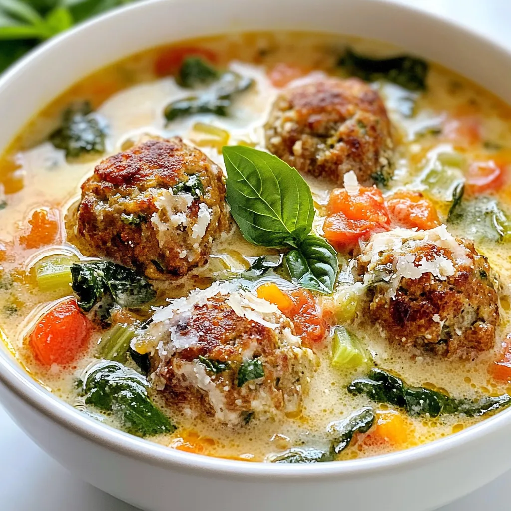 Creamy Italian Meatball Soup Flavorful and Simple Recipe