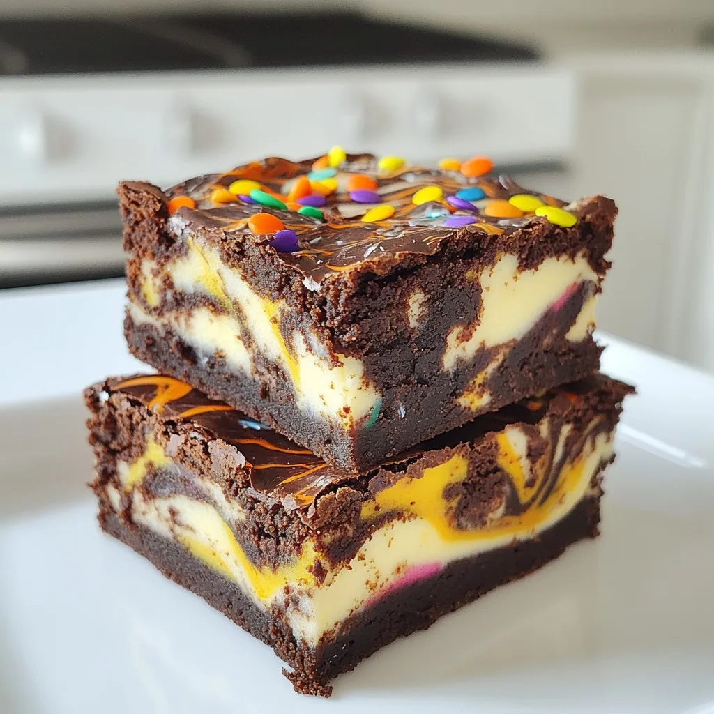 Halloween Cream Cheese Swirl Brownies Irresistible Treat