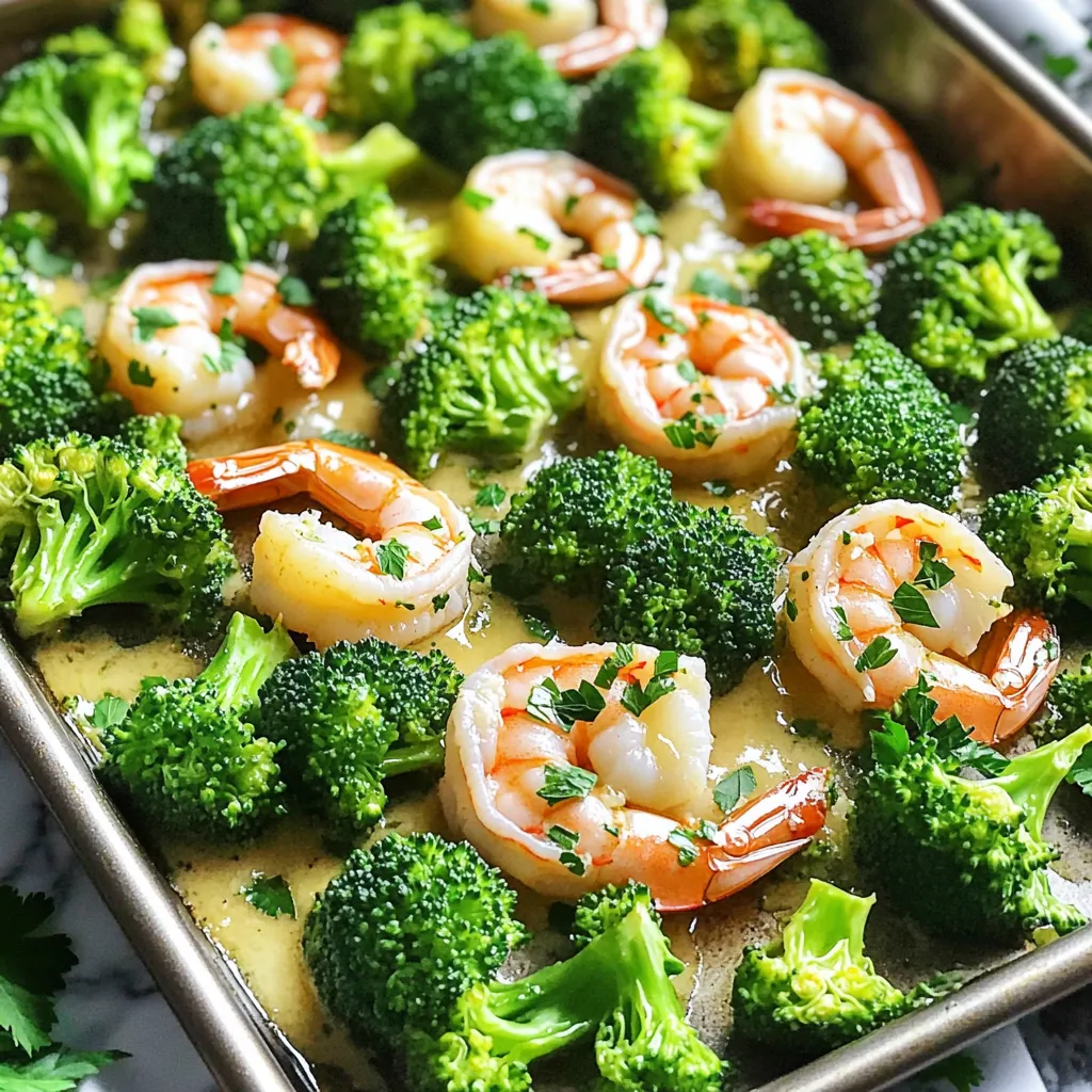 Sheet-Pan Garlic Butter Shrimp and Broccoli Delight