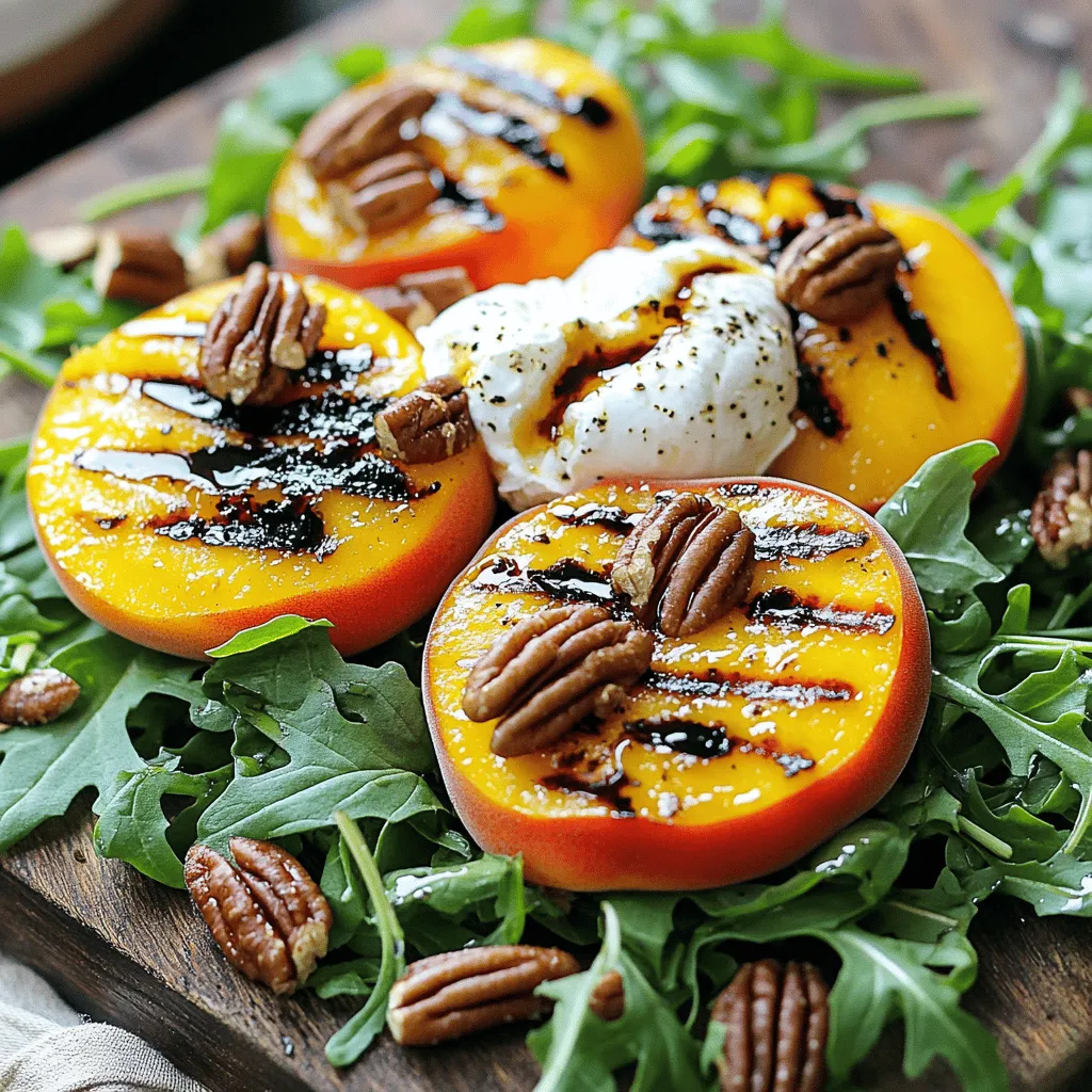 Grilled Peach Burrata Salad Flavorful and Fresh Delight