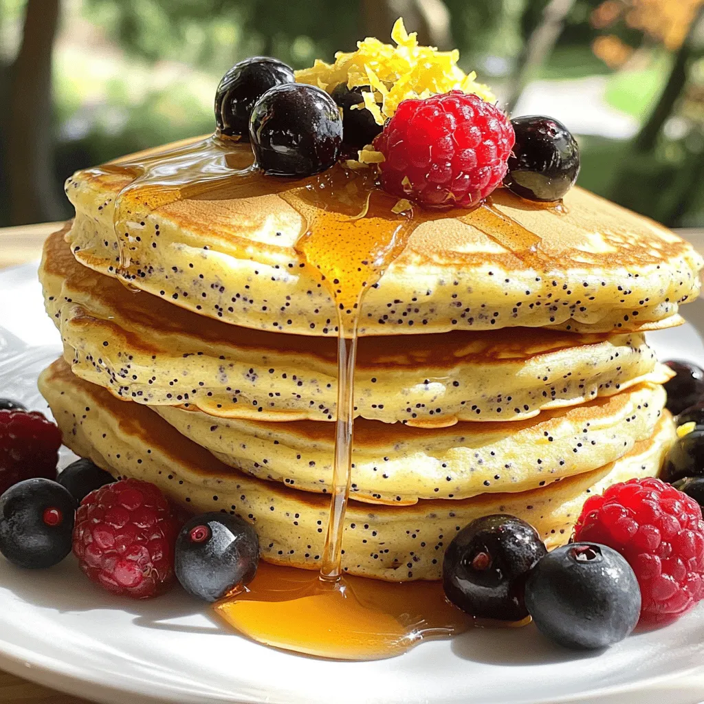 Delicious Lemon Poppy Seed Yogurt Pancakes Recipe