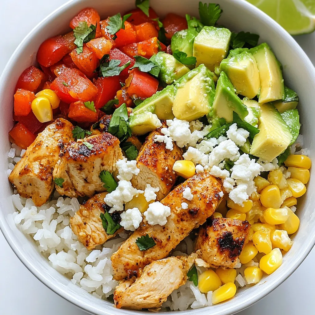 Street Corn Chicken Rice Bowl Flavorful Meal Idea