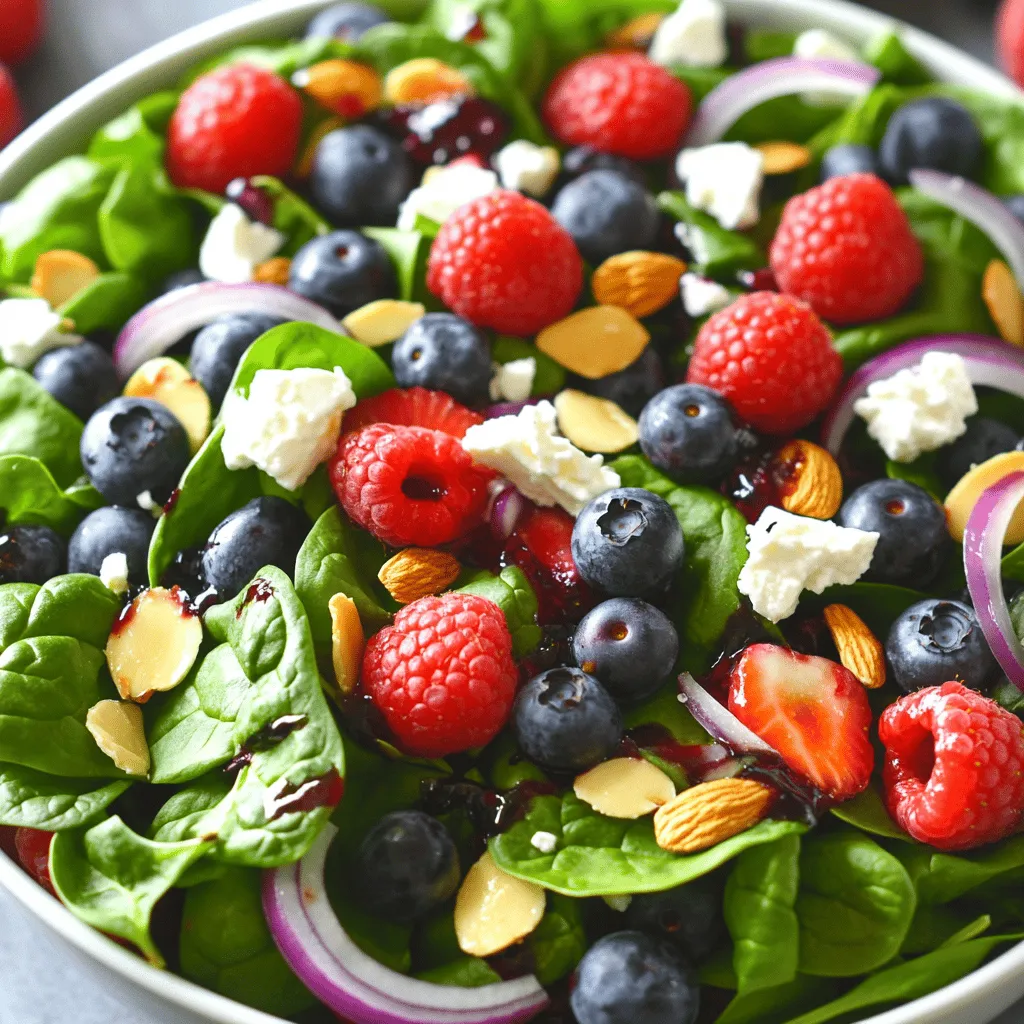 Berry Spinach Salad Fresh and Nutritious Bowl