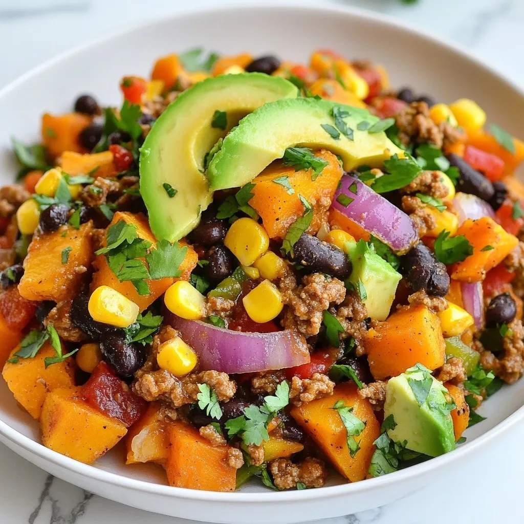 Southwest Beef Sweet Potato Skillet Quick and Easy Meal