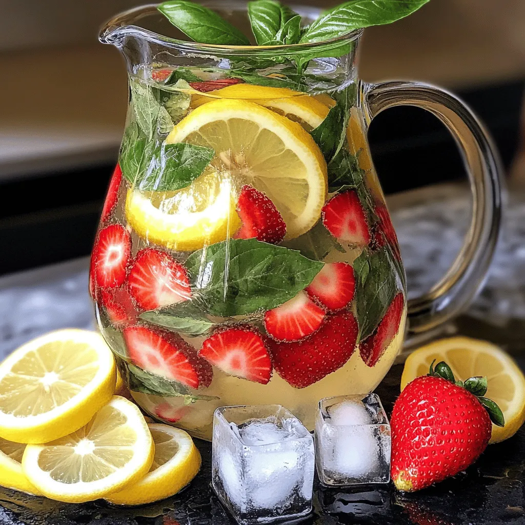 Strawberry Basil Infused Water Refreshing Hydration