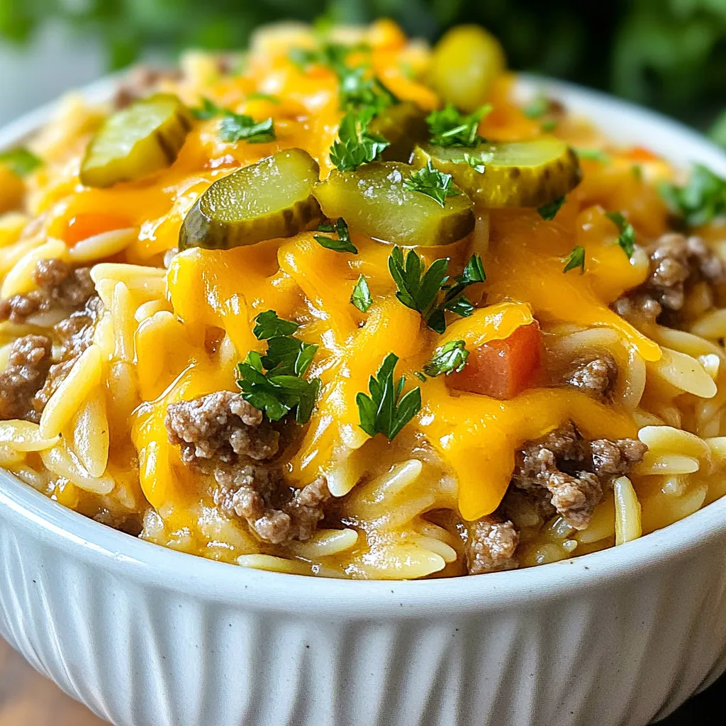 Cheeseburger Orzo Skillet Quick and Tasty Dinner