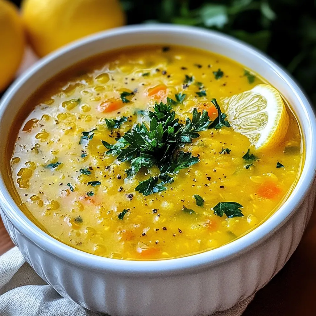 Golden Lemon Lentil Soup Healthy and Flavorful Dish