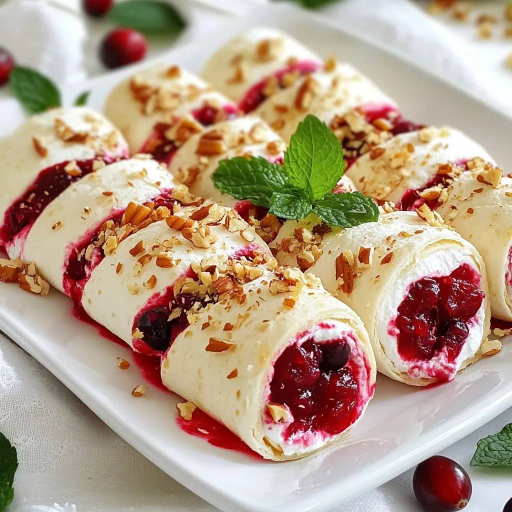 Festive Cranberry Roll Ups Delightful Holiday Treat