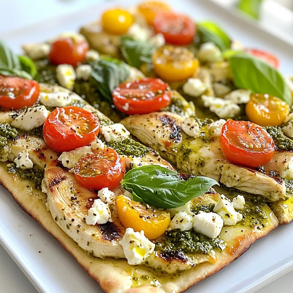 Pesto Chicken Flatbread Simple and Tasty Recipe