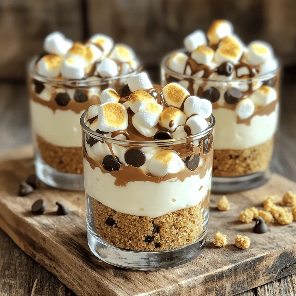 No Bake S’mores Cheesecake Cups Delightful Dessert Treat