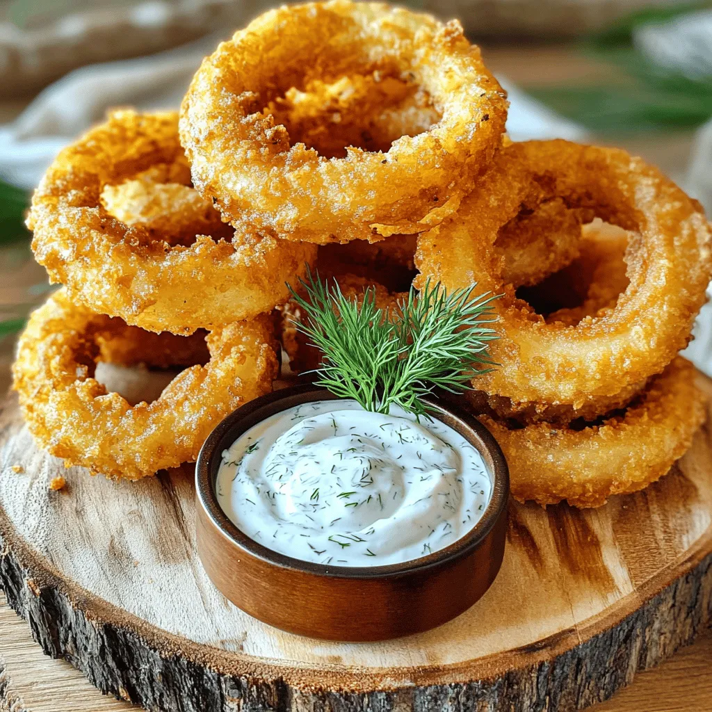 Crispy Air Fryer Onion Rings with Ranch Dip Recipe