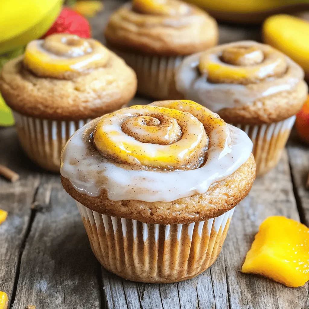Banana Bread Cinnamon Roll Muffins Delightful Treat