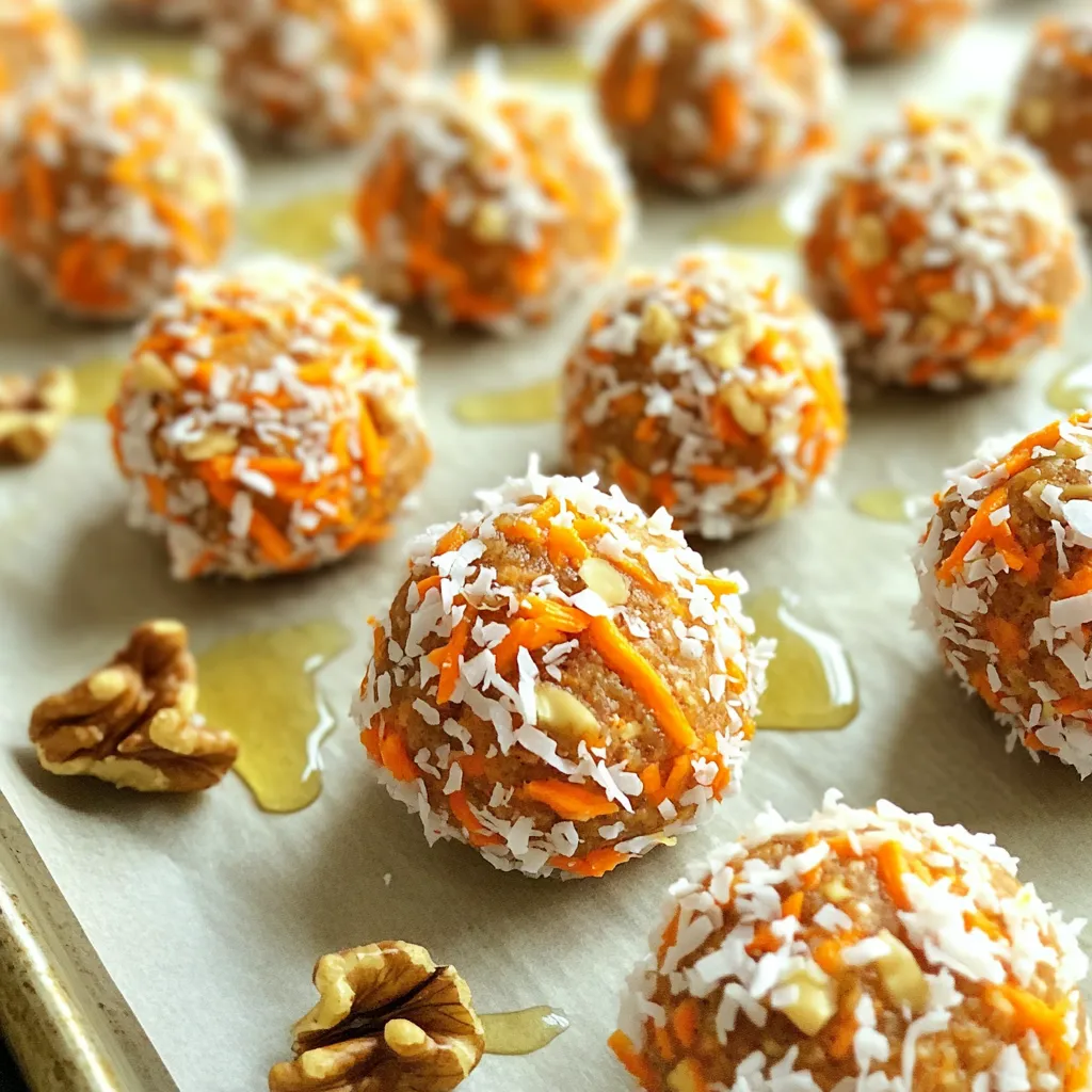Carrot Cake Energy Bites with Walnuts Tasty Snack