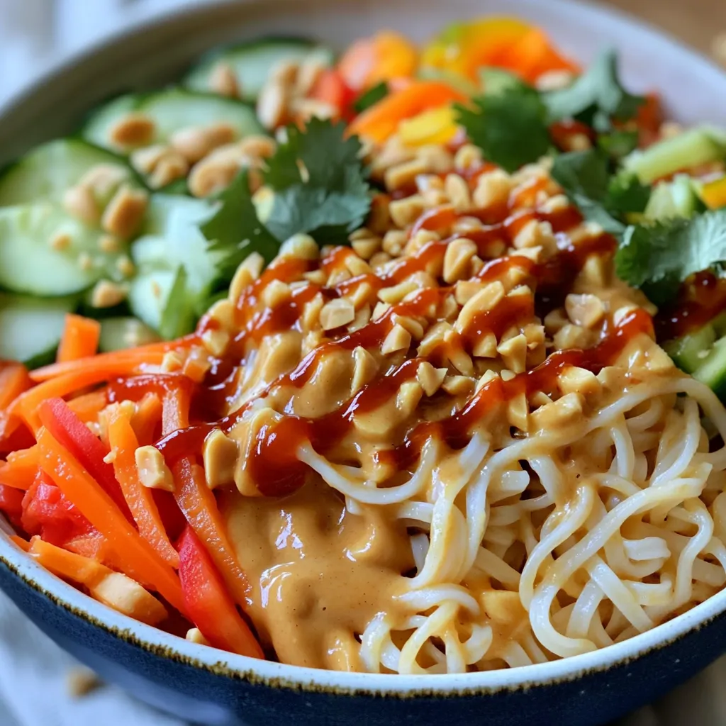 Spicy Peanut Noodle Bowls Quick and Tasty Meal