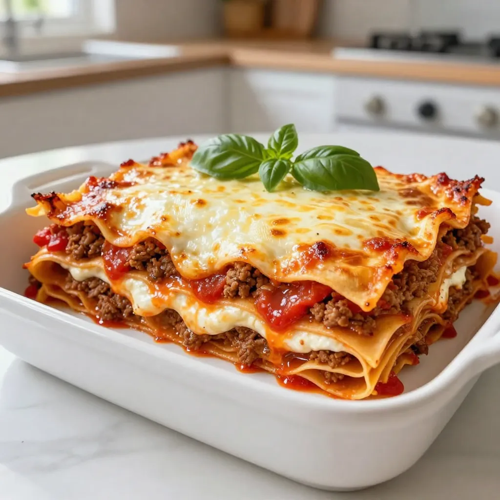 Classic Lasagna with Meat Sauce Hearty Italian Dish
