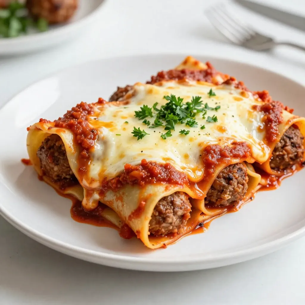 Italian Meatball Lasagna Roll-Ups Simple and Tasty Recipe