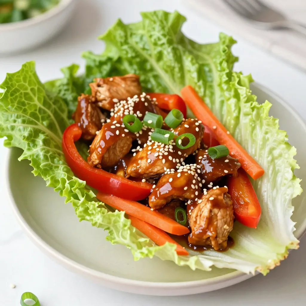 Teriyaki Chicken Lettuce Wraps Flavorful and Easy Meal