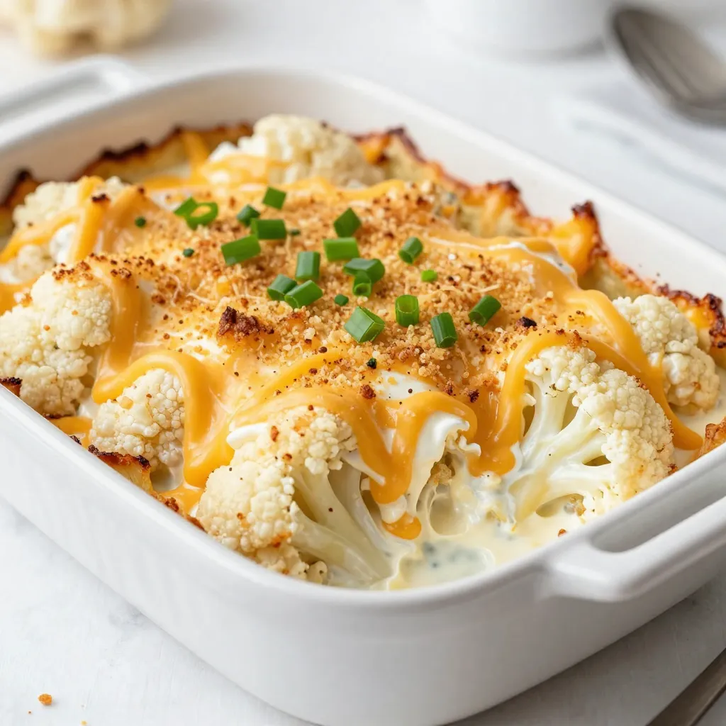 Loaded Cheesy Cauliflower Bake Flavorful Comfort Dish