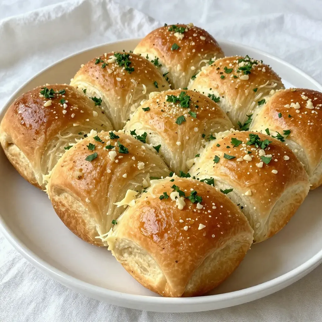 Garlic Parmesan Dinner Rolls Soft and Flavorful Treat