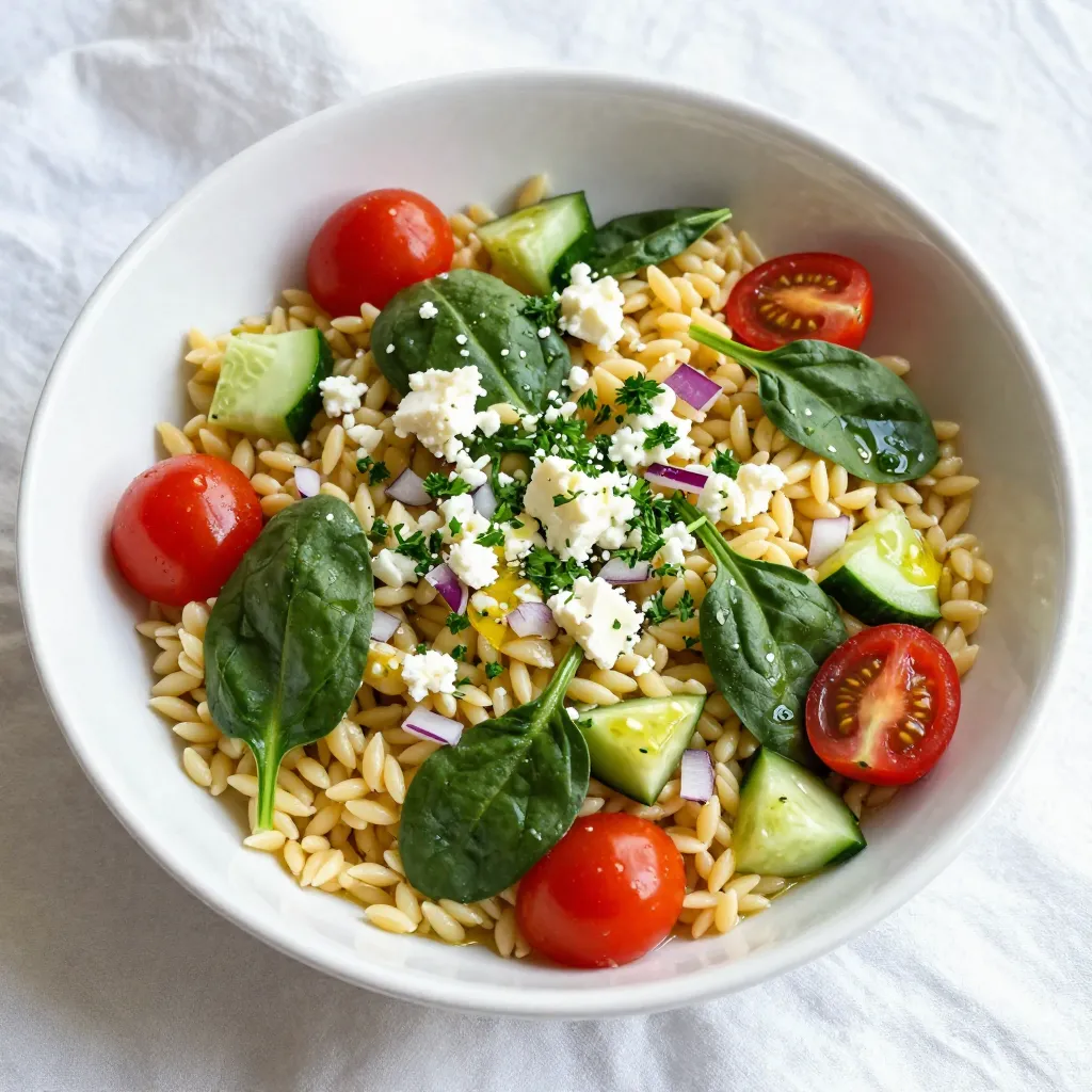 Lemon Garlic Orzo Salad Fresh and Flavorful Dish