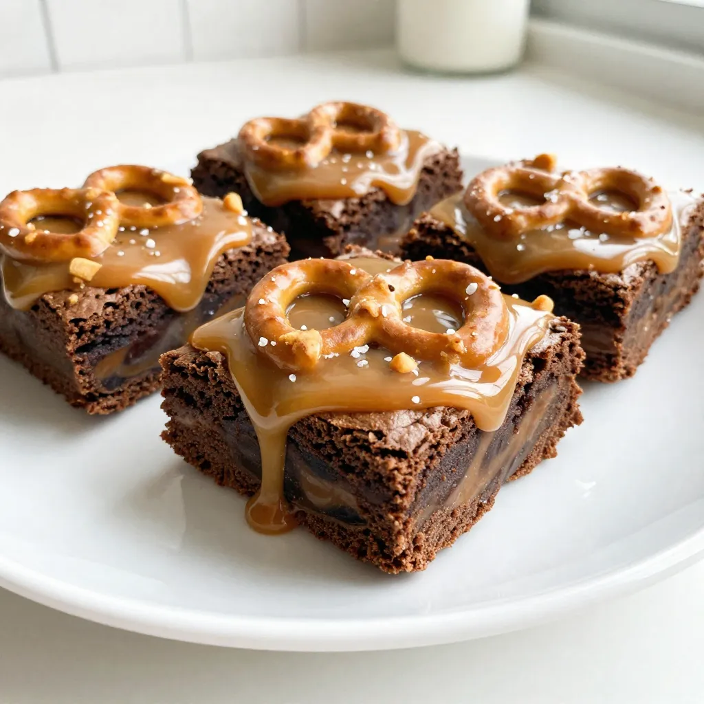 Salted Caramel Pretzel Brownies Decadent and Rich Treat