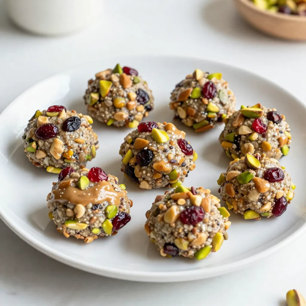 Cranberry Pistachio Energy Bites Healthy Snack Treat