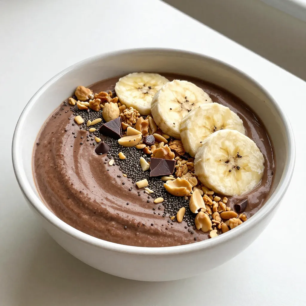 Peanut Butter Chocolate Smoothie Bowl Joyful Treat