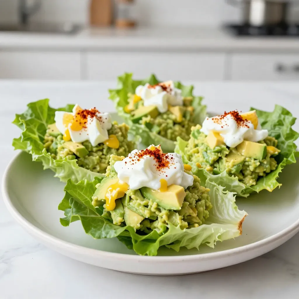 Savory Avocado Egg Salad Lettuce Cups Recipe