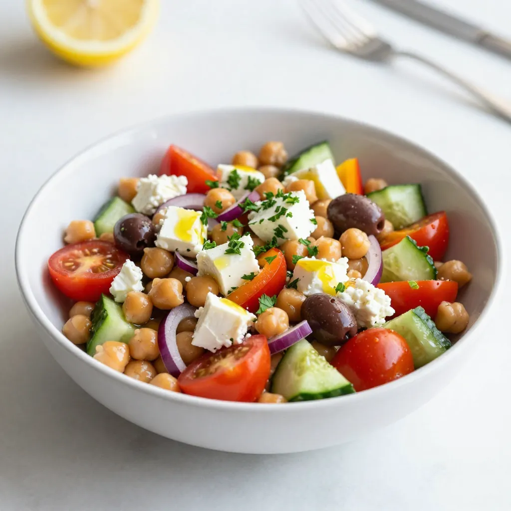 Greek Chickpea Salad Fresh and Flavorful Delight