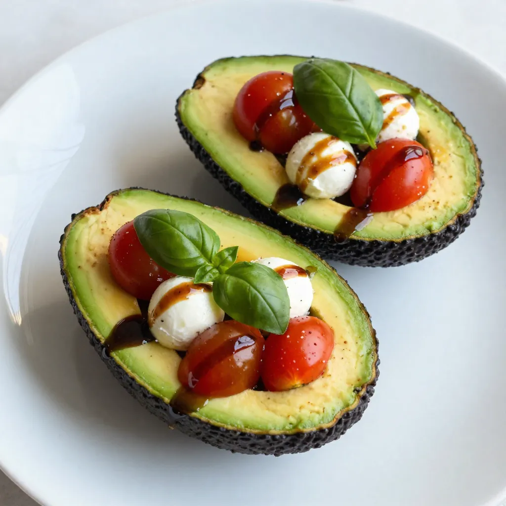 Caprese Stuffed Avocado Boats Tasty and Healthy Dish