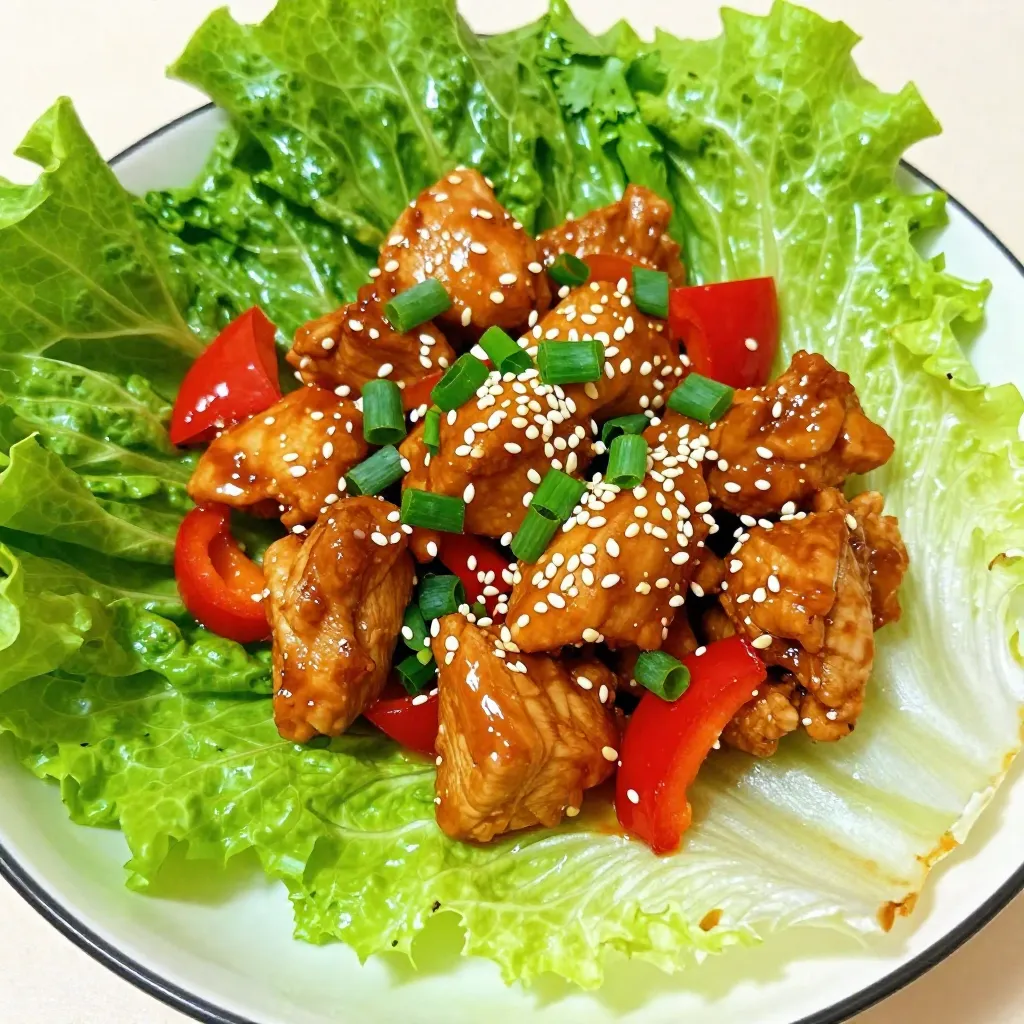 Sweet Chili Chicken Lettuce Cups Flavorful Delight