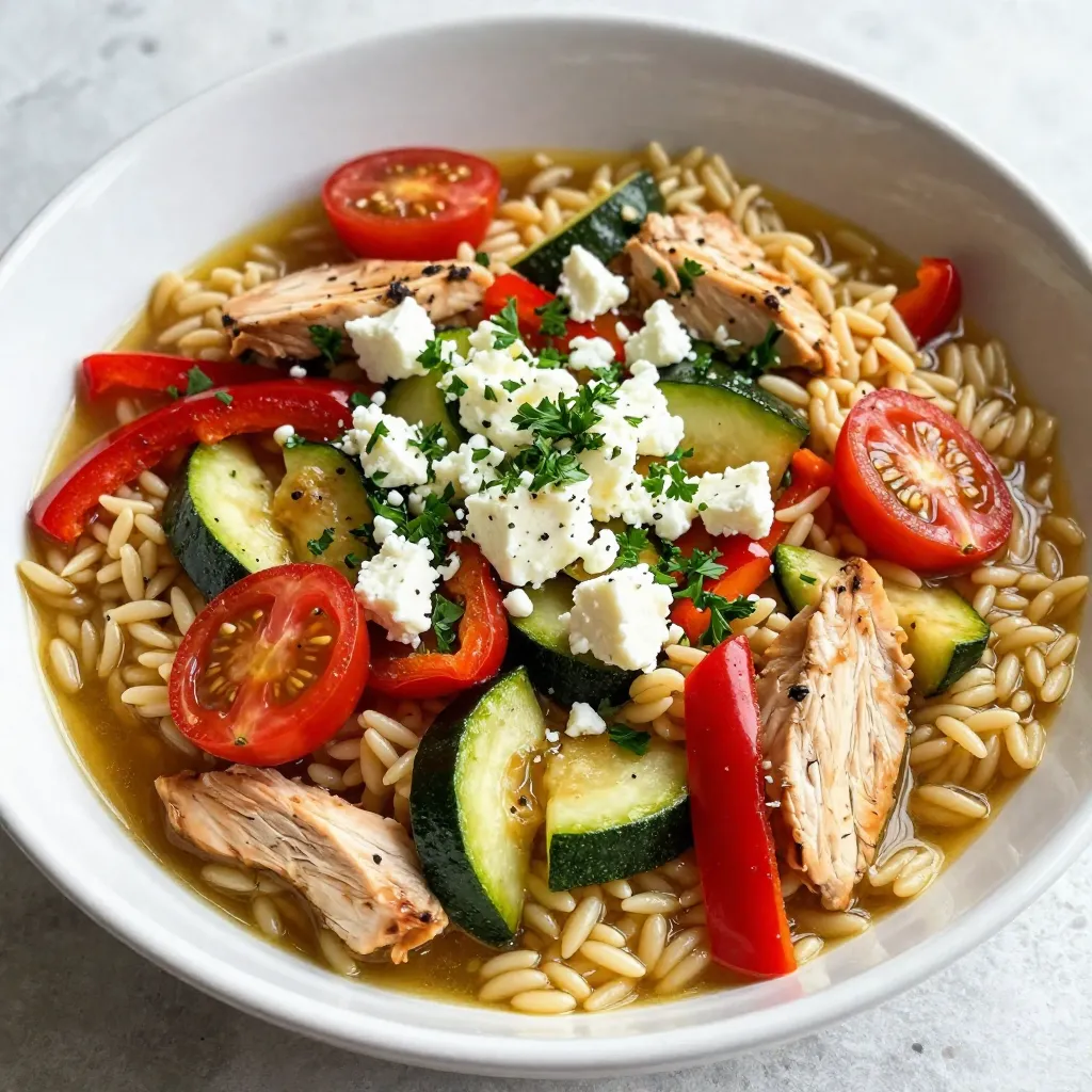 One-Pan Mediterranean Chicken Orzo Flavorful Delight