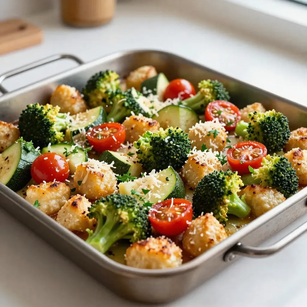 Flavorsome Sheet Pan Garlic Parmesan Gnocchi &#038; Veggies