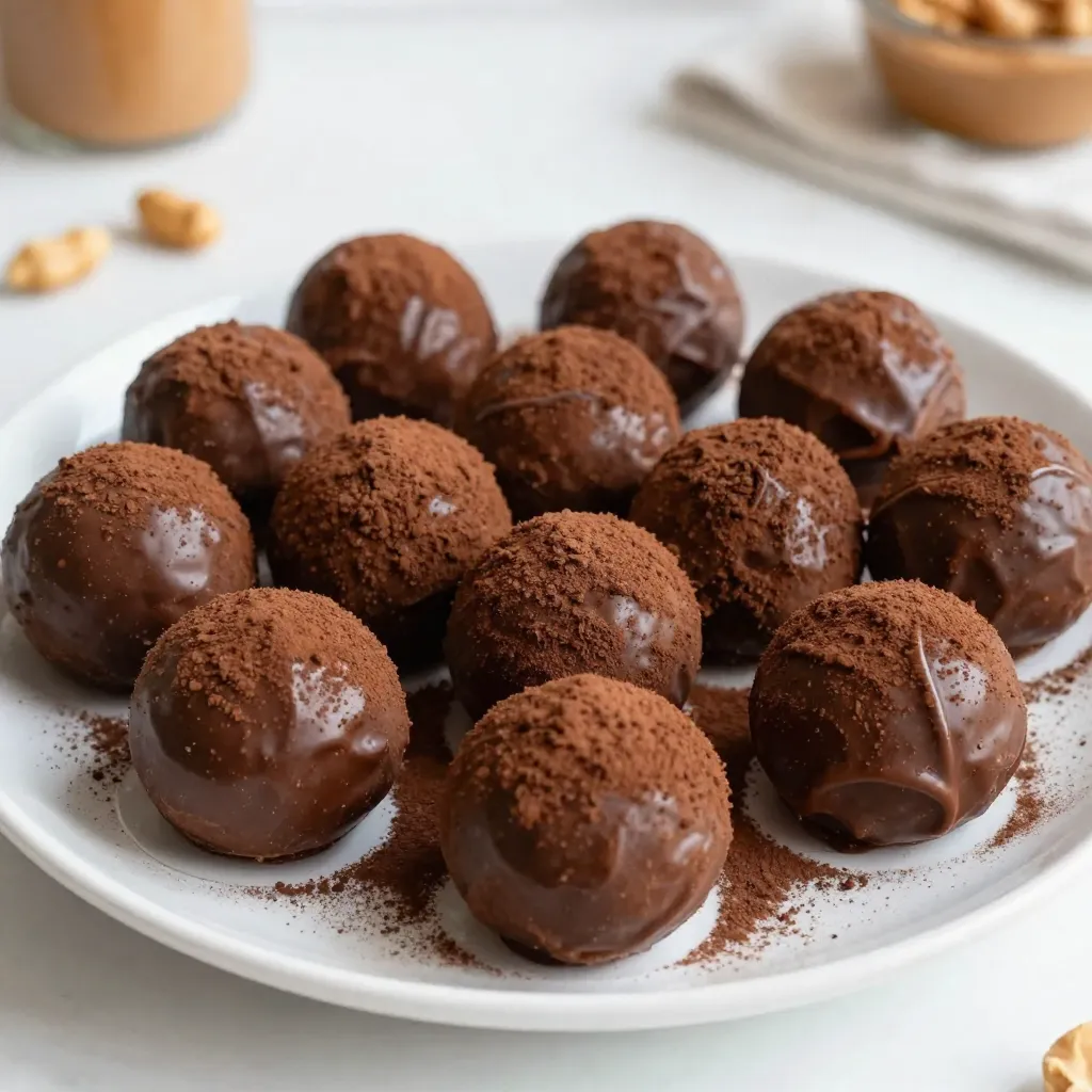 Peanut Butter Chocolate Bliss Balls Healthy Snack Idea