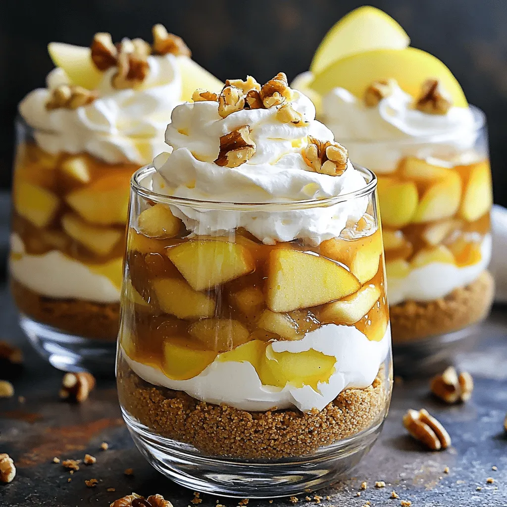 Apple Pie Whipped Cream Parfaits Delightful Dessert