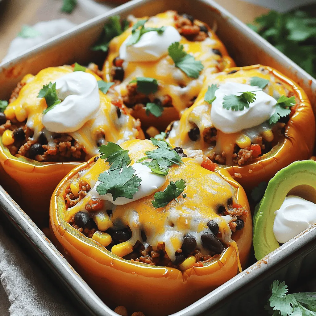 Taco Stuffed Peppers Flavorful and Easy Dinner Recipe