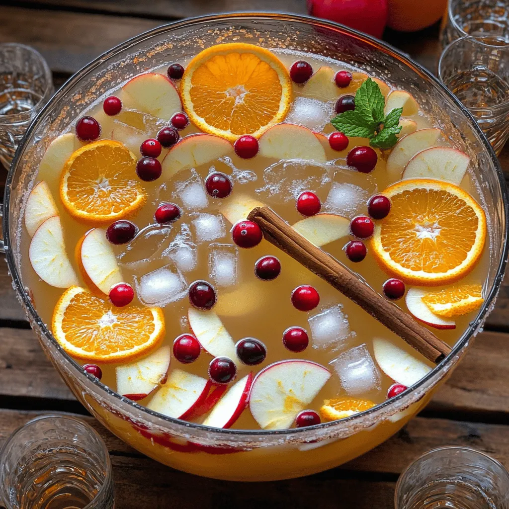Apple Cider Sangria Punch Refreshing Fall Drink
